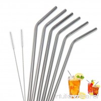 6Pcs Long Stainless Steel Drinking Straws  Iuhan Ultra Long 8.5 inch Drinking Metal Straws for 30 oz Tumbler and 20 0z Tumbler Rumblers Cold Beverage  2pcs Cleaning Brush Included (Silver) - B07F7SLL46